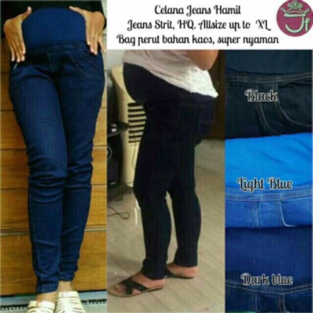  Celana  hamil  panjang jeans levis wanita perempuan ibu 
