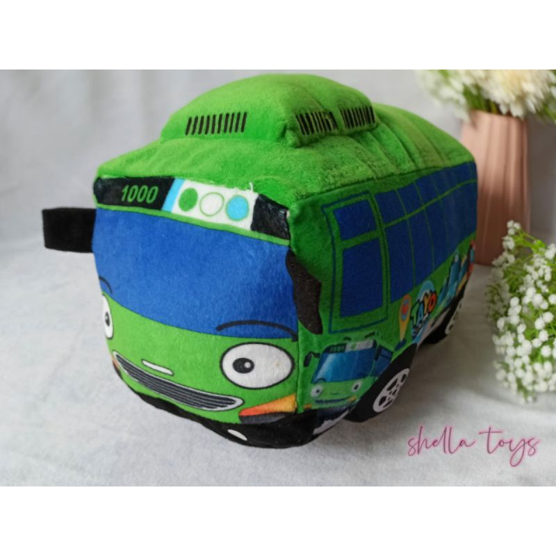 Boneka Mobil  Bus Tayo 30x20 mainan anak printing dan bordier 30x15