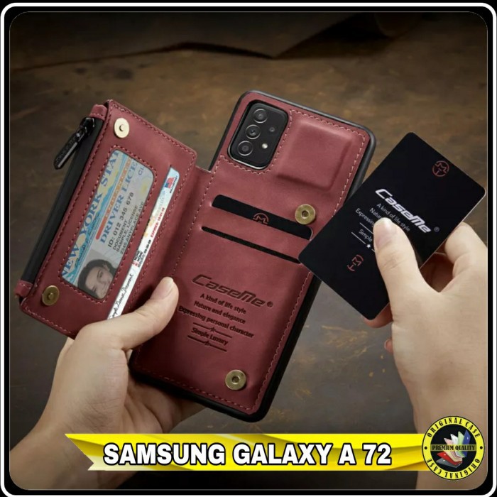 Case Samsung Galaxy A72 A 72 Soft Case Dompet Slot CardPremium