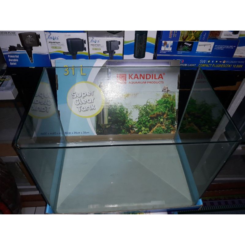 aquarium kandila bending 40x26x30 31L/aquarium kaca 5mm