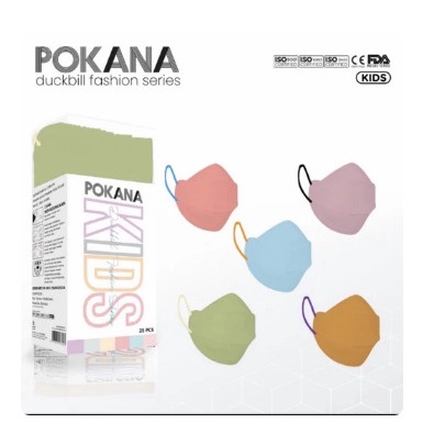 POKANA Duckbill Fashion Series (FS) Earloop Medical Mask 4 Ply 25s