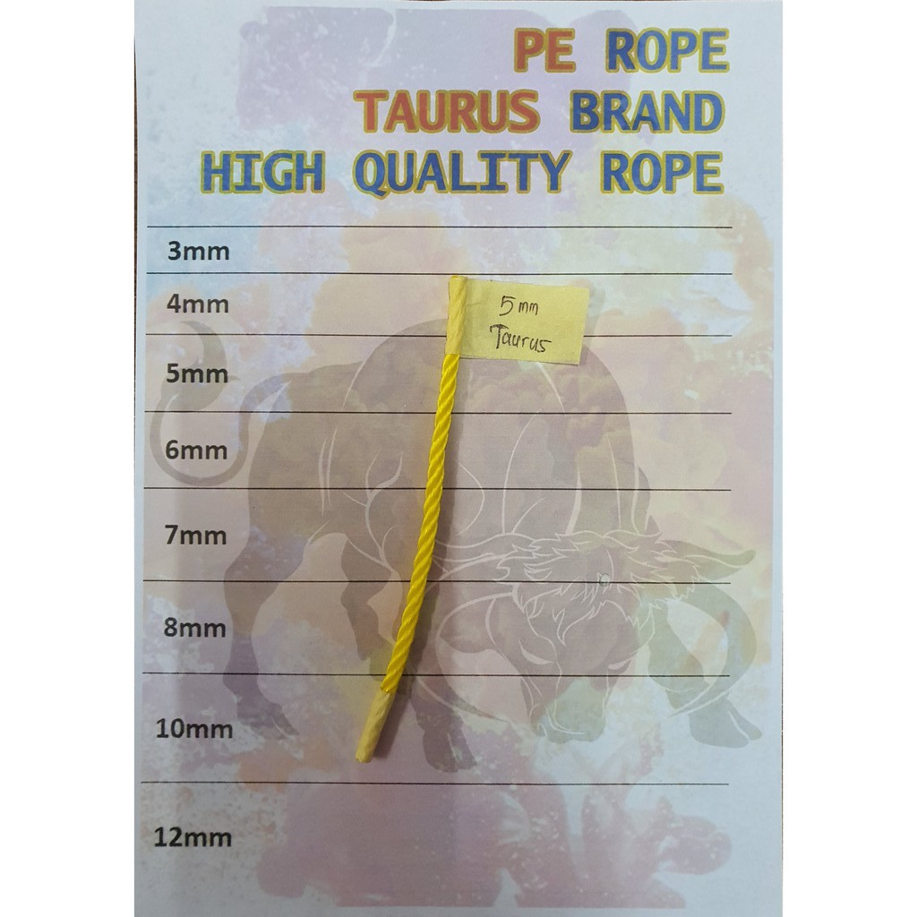 

Tali Tambang PE 5mm Kuning / Meter ( Harga Per Meter )