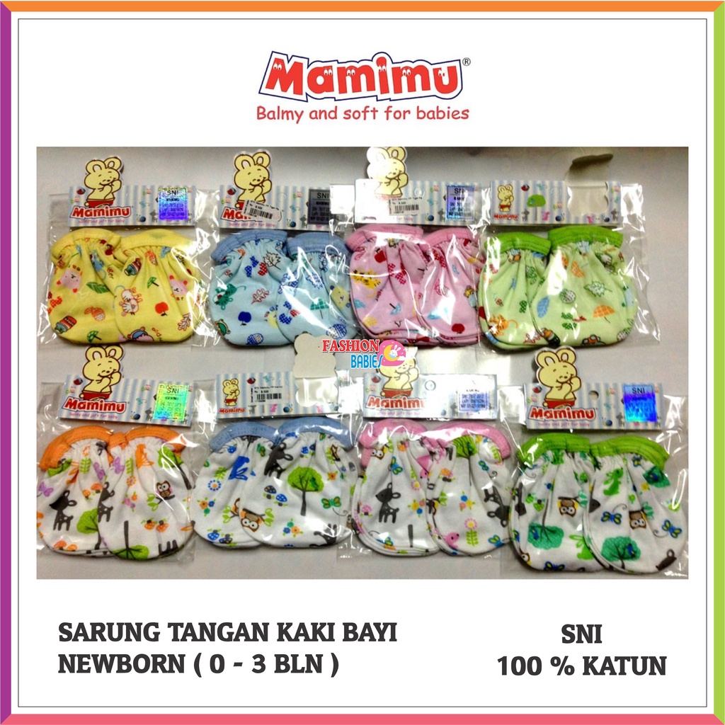 ❤ Fashionbabies ❤ 3PCS MAMIMU SARUNG TANGAN KAKI BAYI / STK BAYI NEWBORN / PERLENGKAPAN BAYI BARU LAHIR