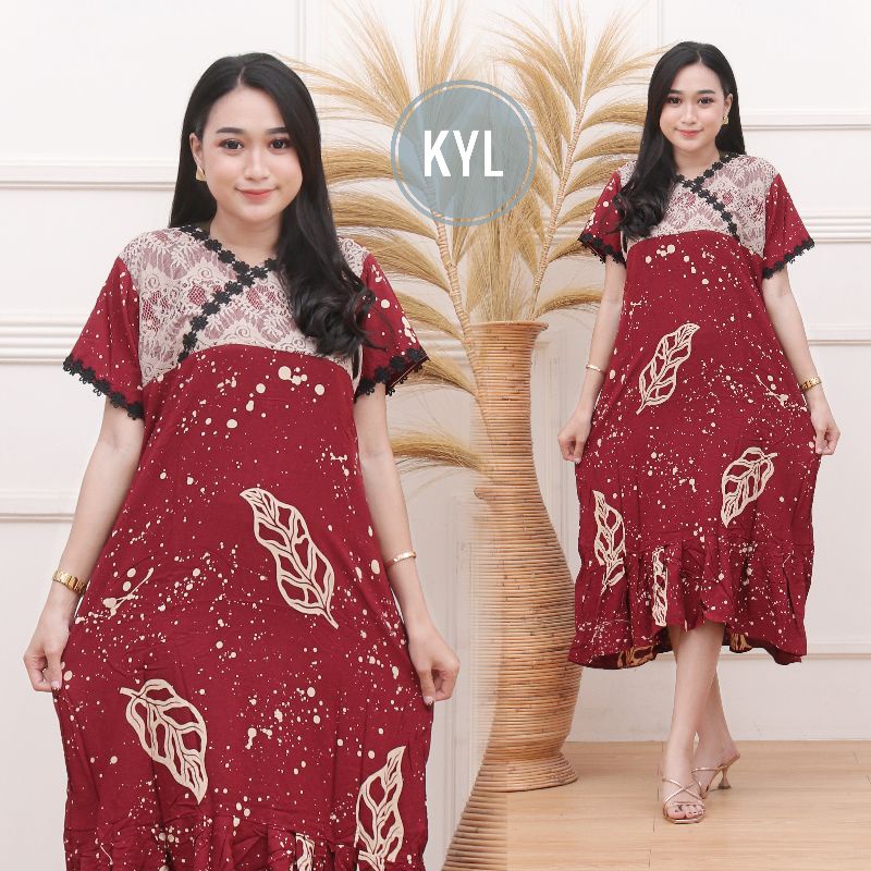 DASTER ARAB RENDA MOTIF BAMBU/DASTER BORKAT/DASTER RENDA REMPEL-Marun janbol