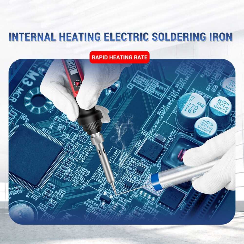 Solder LCD Display 60 Watt Solder Digital Adjustable Temperature Suhu Bisa Diatur Solder Elektrik
