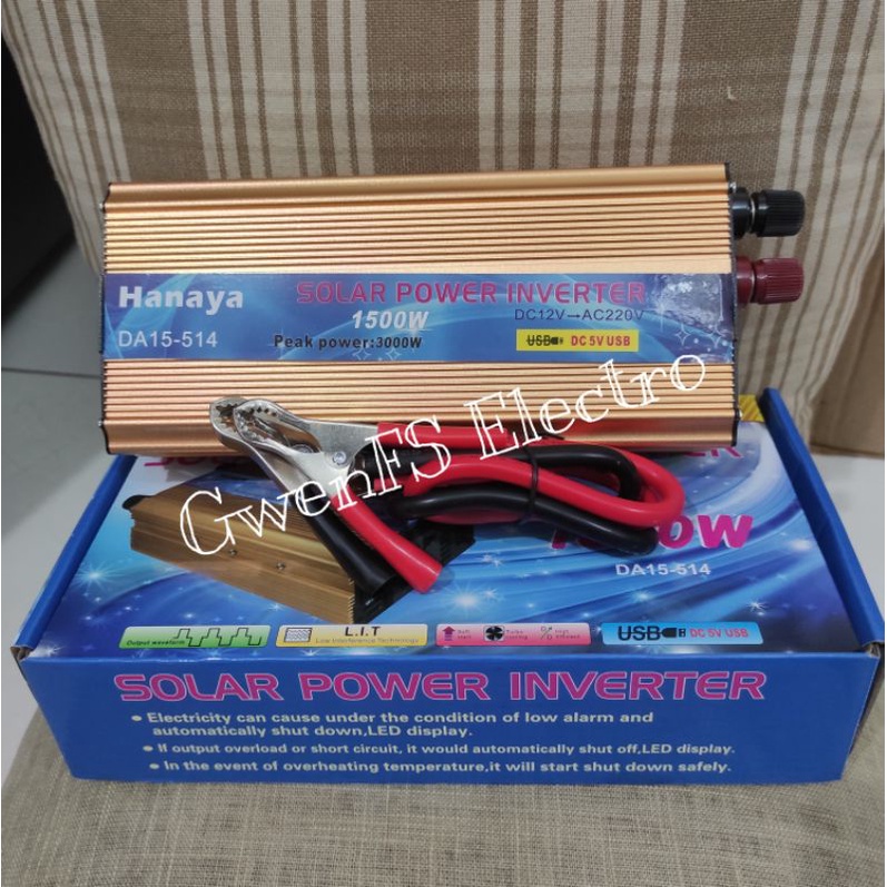 Power Inverter HANAYA 1500W DC TO AC PROMO Inverter 1500watt