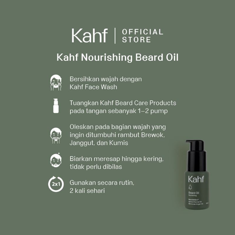 Kahf Nourishing Beard &amp; Hair Oil | Advancing Beard &amp; Hair Serum 30ml | Minyak Janggut Dan Rambut