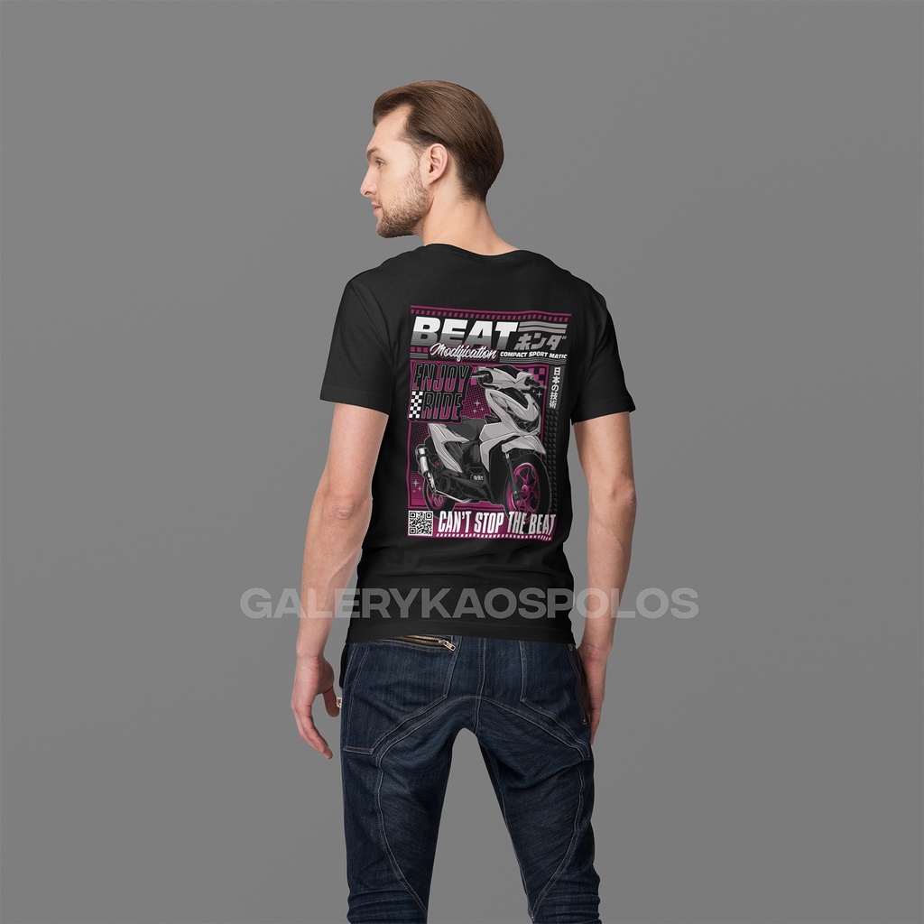 KAOS MOTOR BEAT NEW SUNMORI BAJU DESIGN STREETWEAR SABLON DTF PLASTISOL BAHAN COTTON