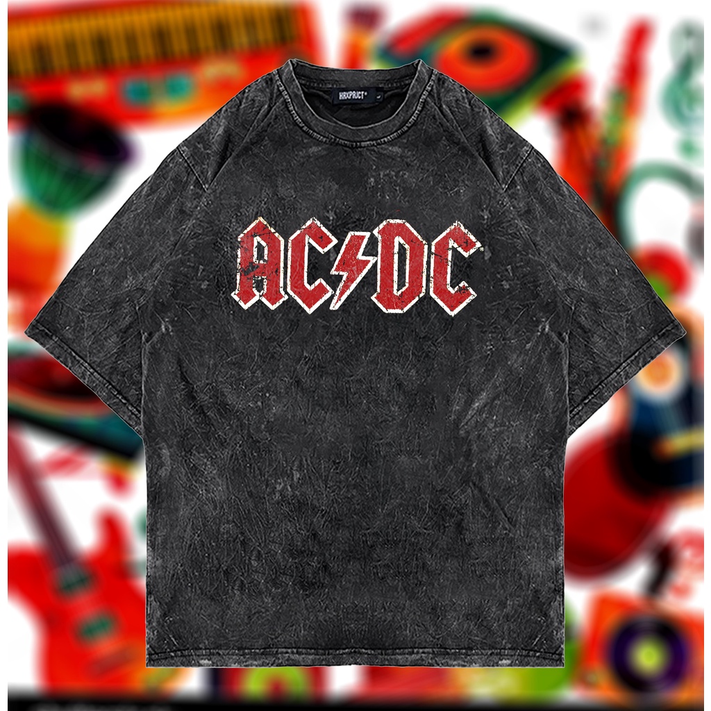 KAOS LOGO ACDC OVERSIZE WASHED TEES