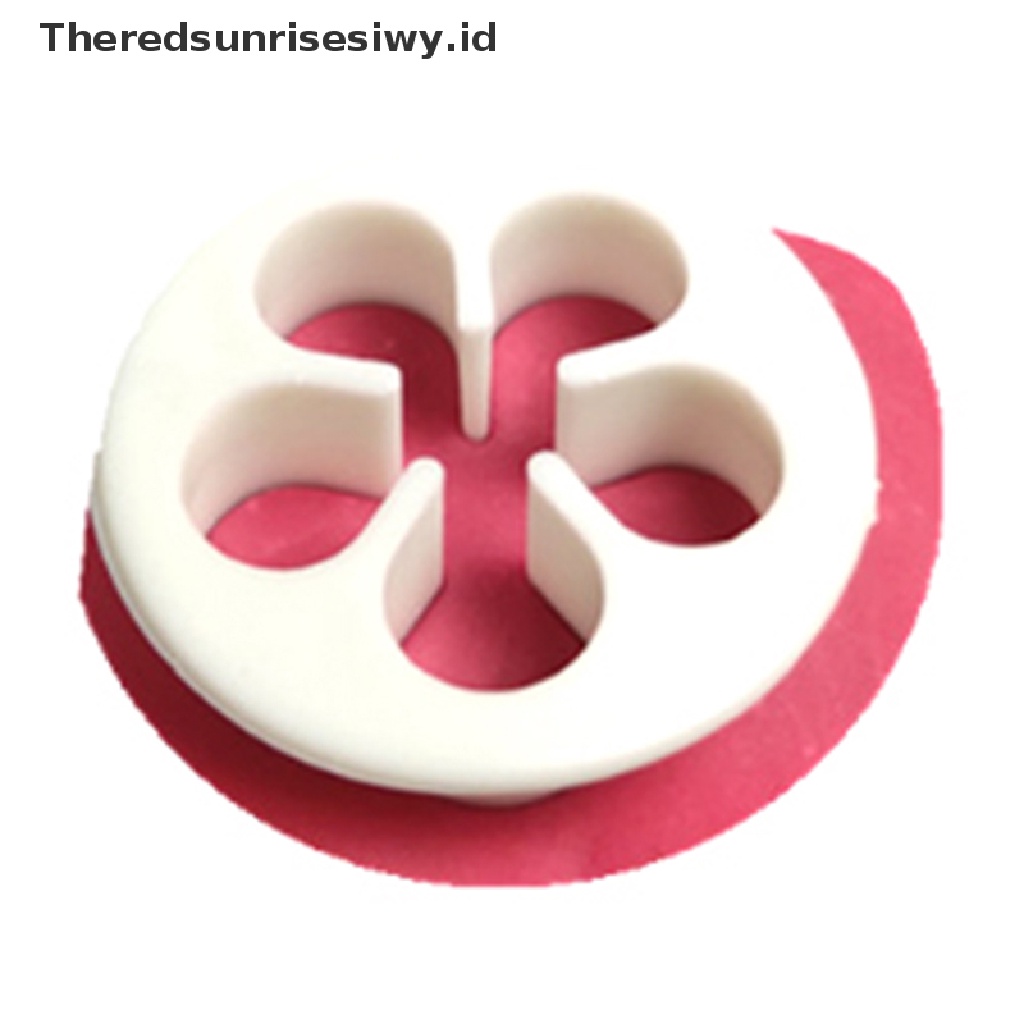 # Alat Rumah Tangga # 4pcs Cetakan Pemotong Adonan Kue Fondant Desain Bunga Rose Untuk Sugarcraft