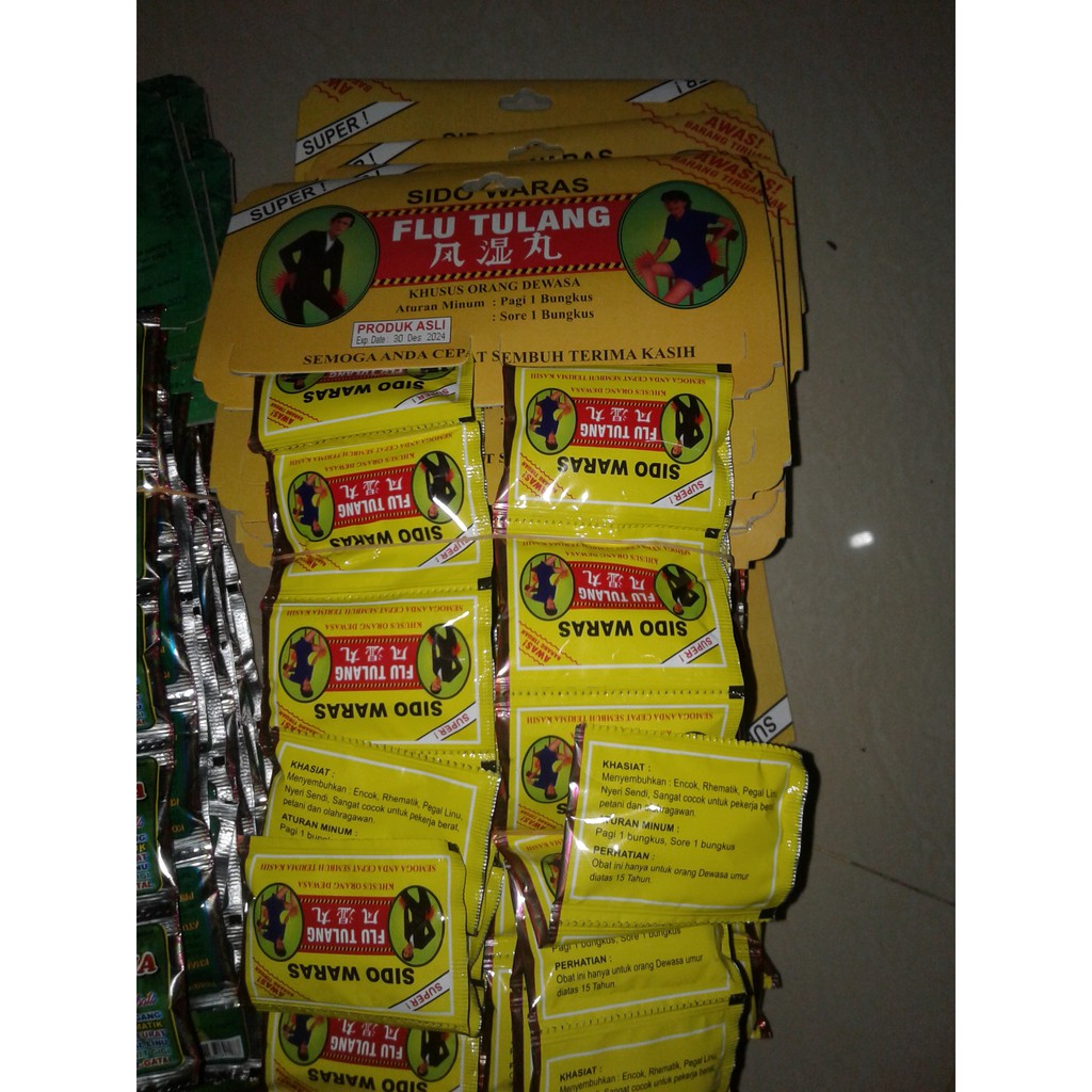 PAKET 50 HANGER KAPSUL SIDO WARAS FLU TULANG ASLI ORIGINAL