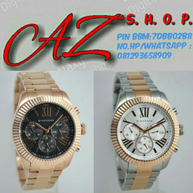 Jam Tangan Pria Giordano 1717 Chrono Rantai Original Murah