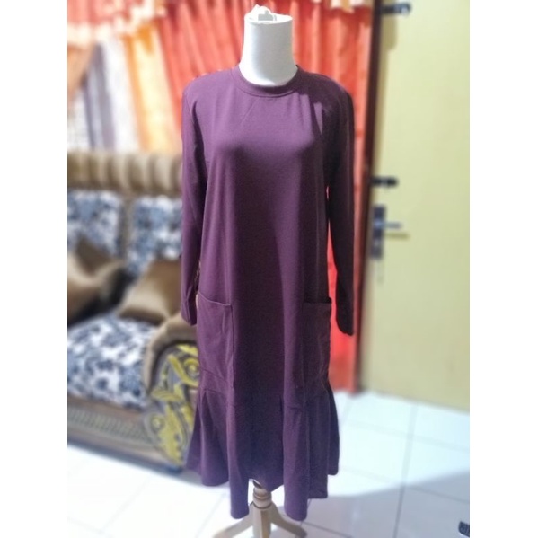 tunik mizle tunik mizzle tunik kaos long tunik maroon dress kaos