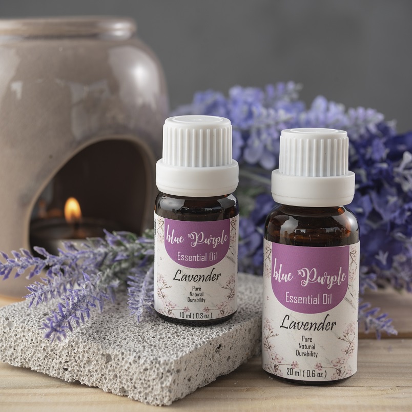 Bluepurple Essential Oil Lavender Aromatherapy Aromaterapi pengharum ruangan diffuser burner oil