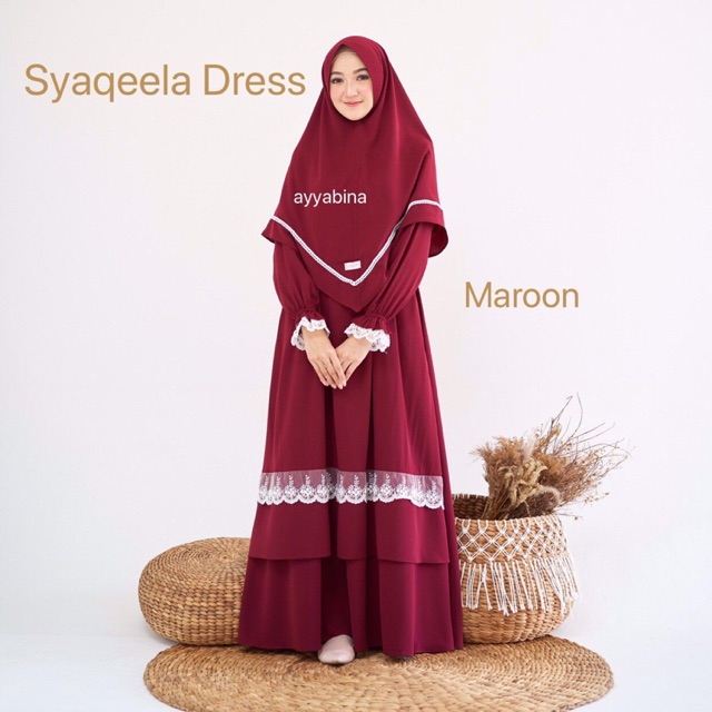 Syaqeela Dress Set Khimar by Ayyabina