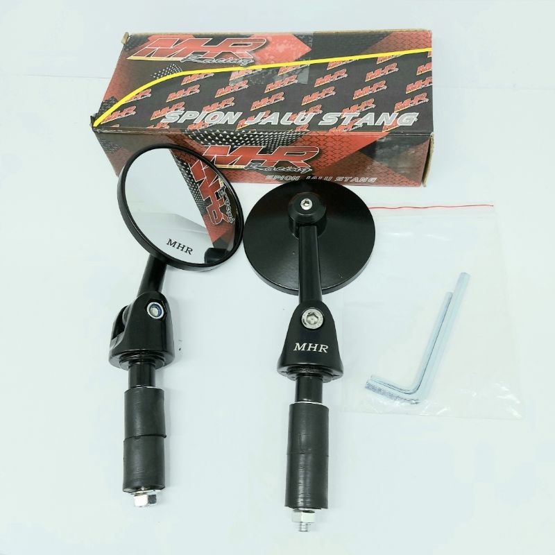 Spion jalu bar end MHR kaca bulat cembung