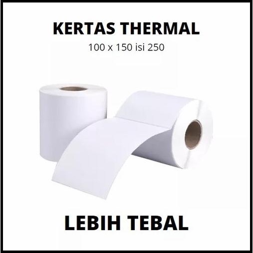 

Lebih Tebal) Label Barcode Kertas Thermal 100X150 Isi 250 Pcs Label Di