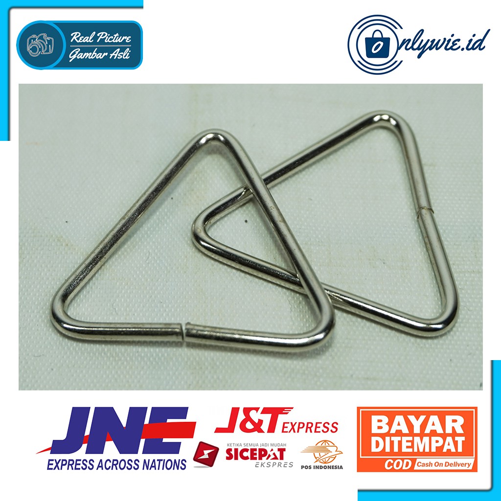 Kait Segitiga Nikel Anti Karat | Ring Segitiga Besi Tebal Untuk Tas Ransel / Selempang