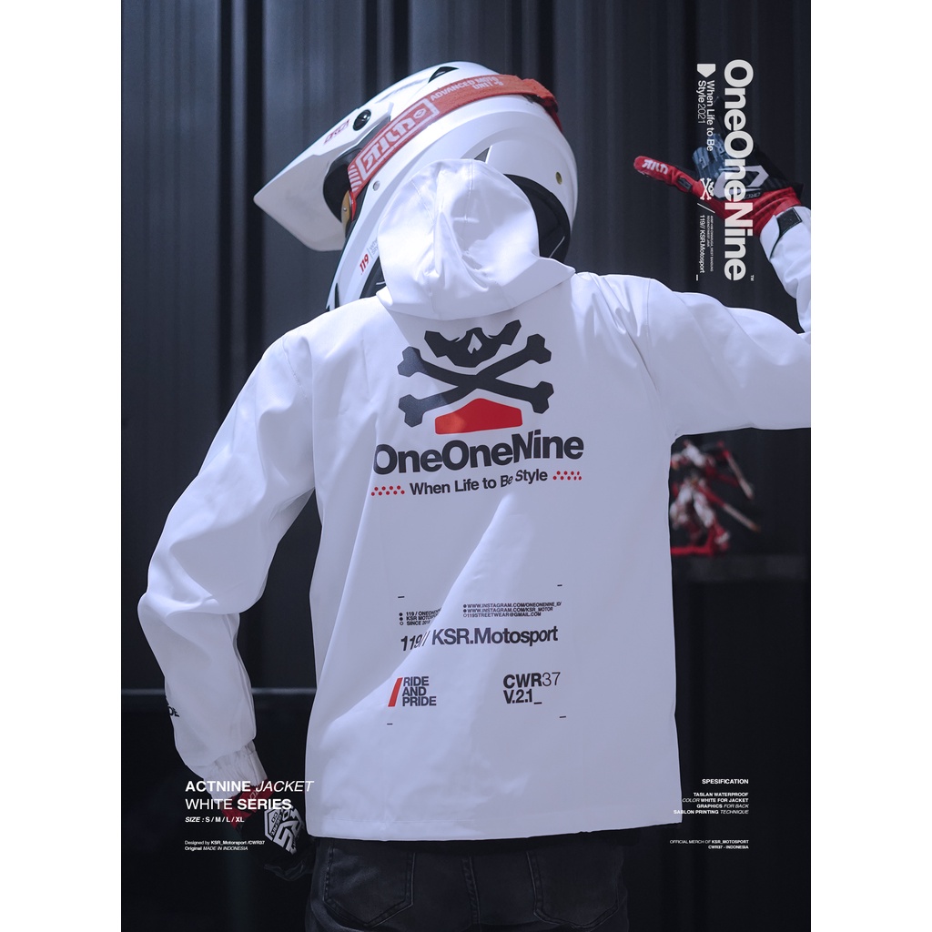 KSR ONEONENINE - RUNNING JACKET ACTNINE WHITE