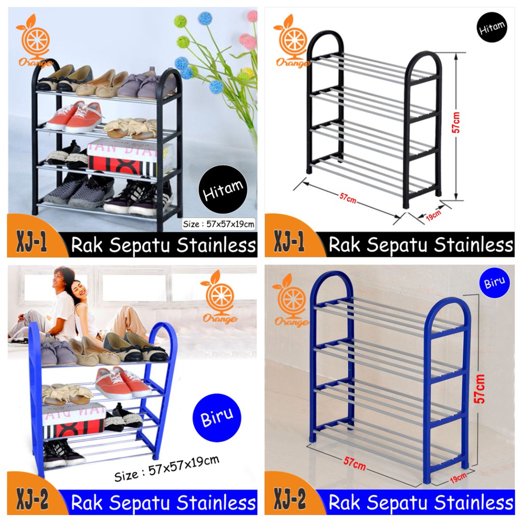 Rak Sepatu Stainless serbaguna Rak Sepatu Mudah Bongkar Pasang rak sepatu portable