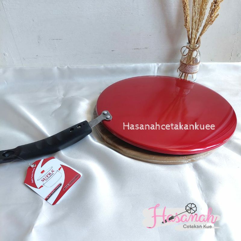 Teflon Round grill pan supra 30cm - wajan kebab - wajan bulat datar