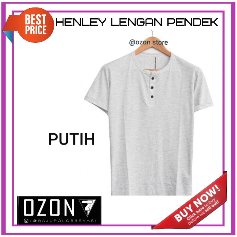 Kaos Polos Henley Kaos Polos Kancing Kaos Polos Misty Lengan Pendek