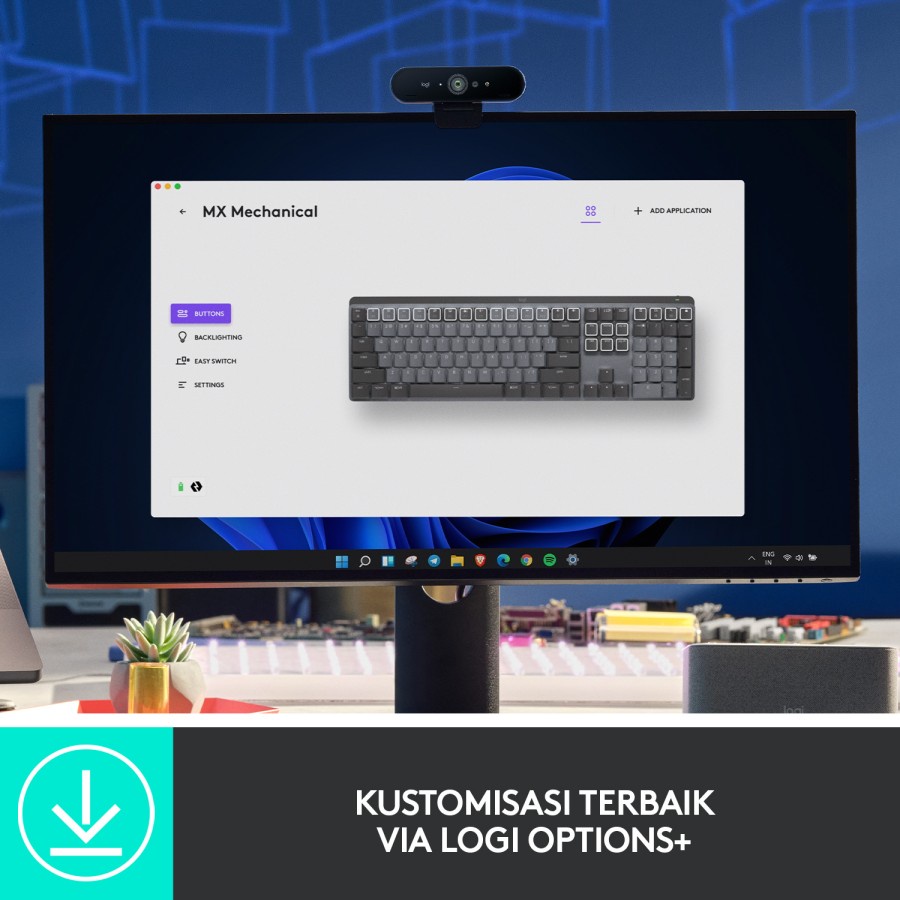 Logitech MX Mechanical Tactile Keyboard Wireless Bluetooth Backlit Garansi Resmi 1 Tahun