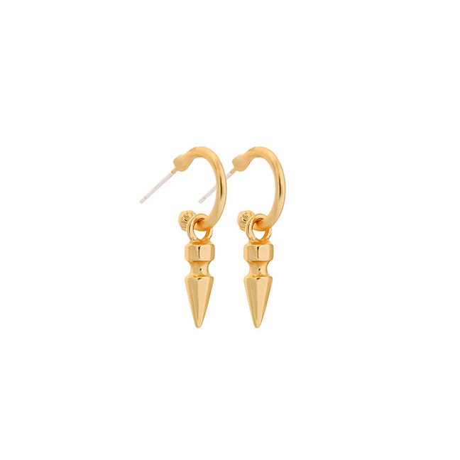 LRC Anting Tusuk Fashion Rivet Alloy Geometric C-shaped Studs K04292