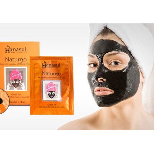 Masker Wajah Hanasui / Masker Komedo / Masker Hitam Naturgo / BPOM Original