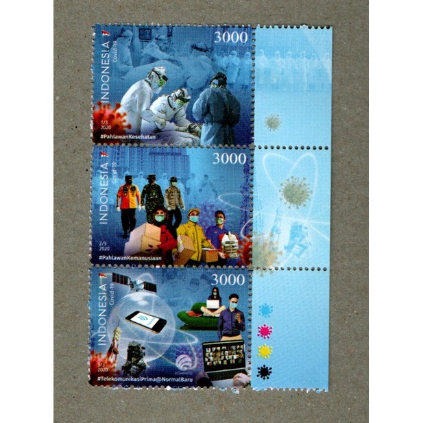

Perangko Indonesia 2020 Pahlawan Kemanusiaan Covid-19 Virus Corner MNH