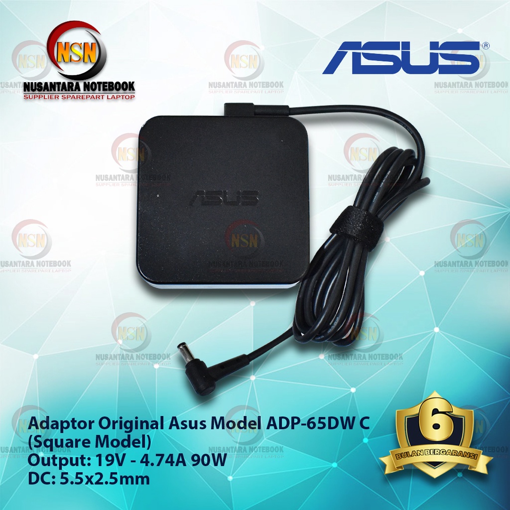 Adaptor Charger Original Asus 19V - 4.74A Square Model DC 5.5*2.5