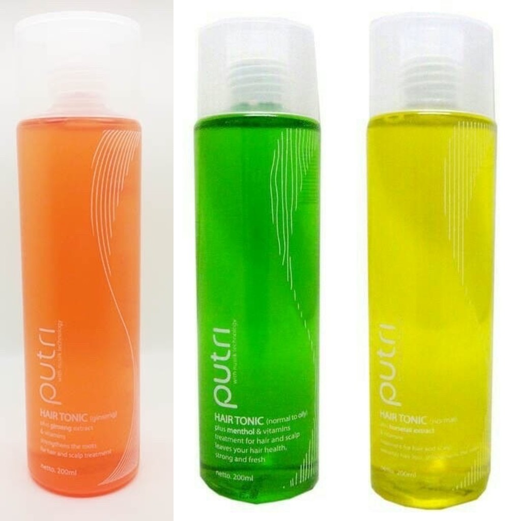 PUTRI Hair Tonic 450ml / Tonik Rambut Putri ( Hijau/Kuning/Ginseng