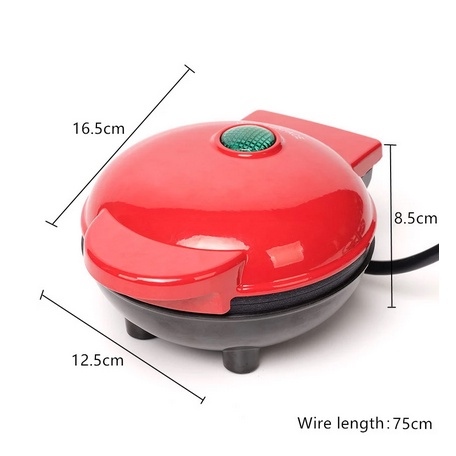 Double Waffle Pan Maker Persegi Panjang Cetakan Kue Waffel Pancake Croffle Teflon-6