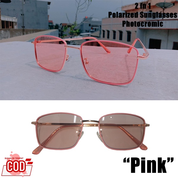 Ready Stock Terbaru Kacamata Polarized Photocromic/Kacamata Anti Silau/Kacamata Anti UV Fashion Pria dan Wanita High Premium Qualilty