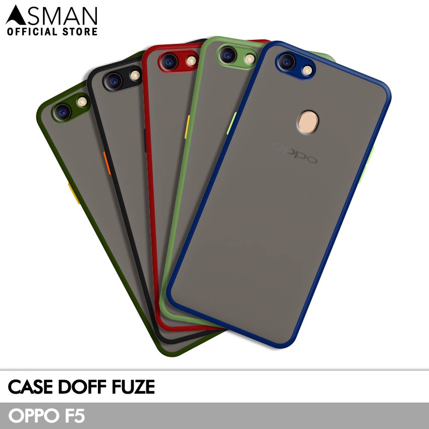 Asman Case Oppo F5 Doff Fuze Premium Shield Protector