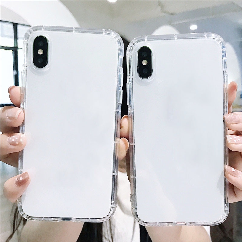 Soft Case TPU Transparan Shockproof Cover iPhone 11 12 13 Pro MAX Mini X XR XS MAX 6 6S 7 8 Plus SE 2020