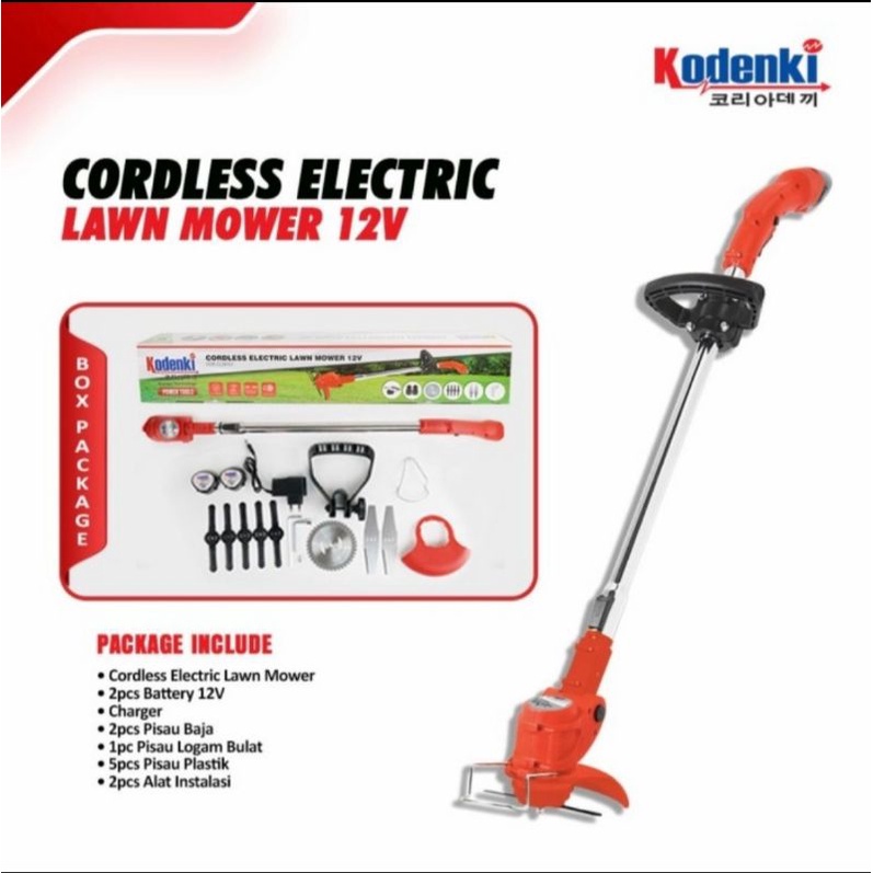 Mesin potong rumput baterai cordles 12 volt grass cutter trimmer kodenki Mesin pemotong Rumput Mesin Rumput Brush cutter