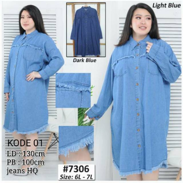 ANNIVERSARY SAHABAT TEMAN CEWEK TERBAIK JUMBO/ amira tunik jeans jumbo busui