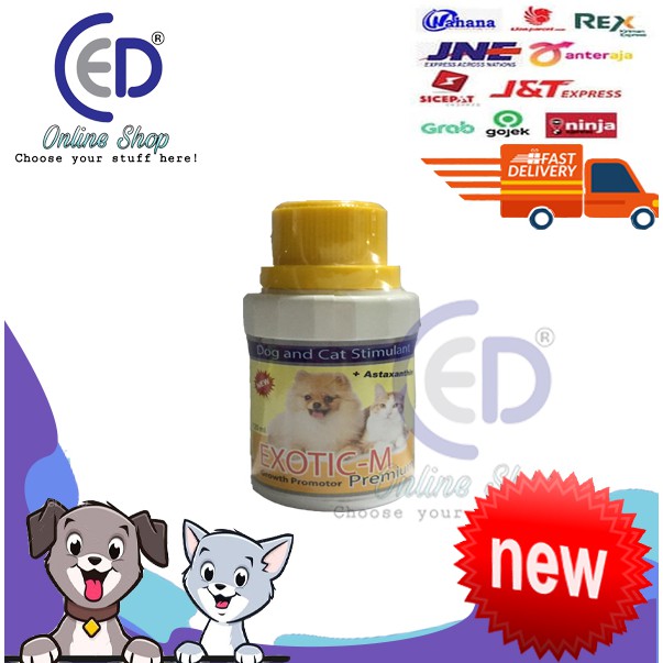 EXOTIC M 120 ml - VITAMIN PENAMBAH NAFSU MAKAN UNTUK ANJING &amp; KUCING