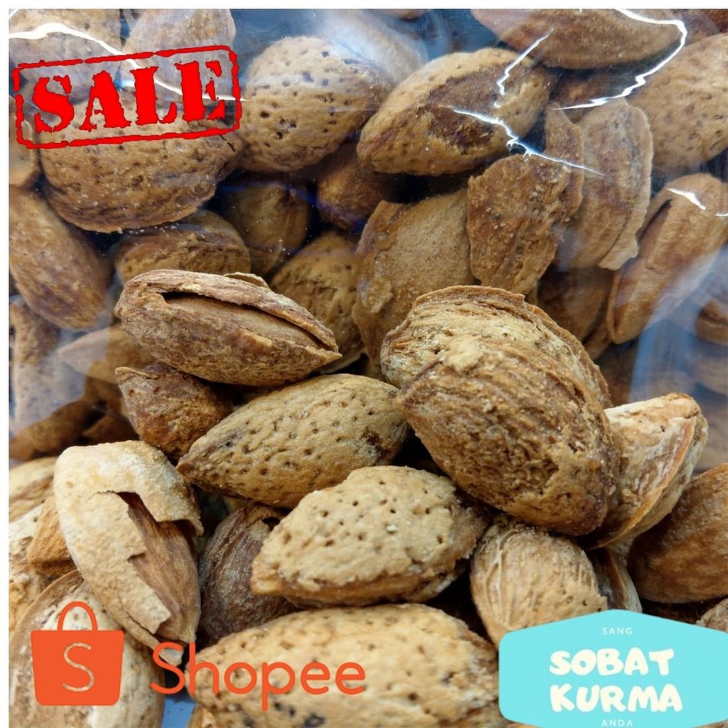 

Kacang Almond Panggang 500grm/Kacang Almond Original Kulit Murah