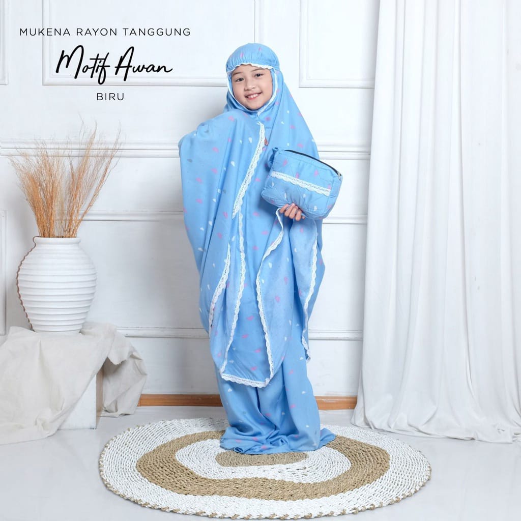 Mukena Anak Bali Mukena Rayon Premium Motif Polkadot Mukena Terbaru