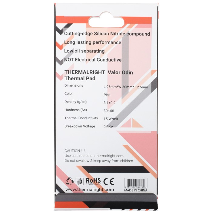 THERMALRIGHT VALOR ODIN Thermal Pad 95x50x2.5mm