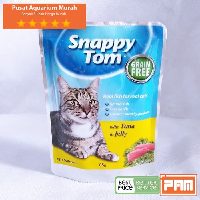 Hanya Menjual Berkualitas Pakan Makanan Kucing Basah Snappy Tom