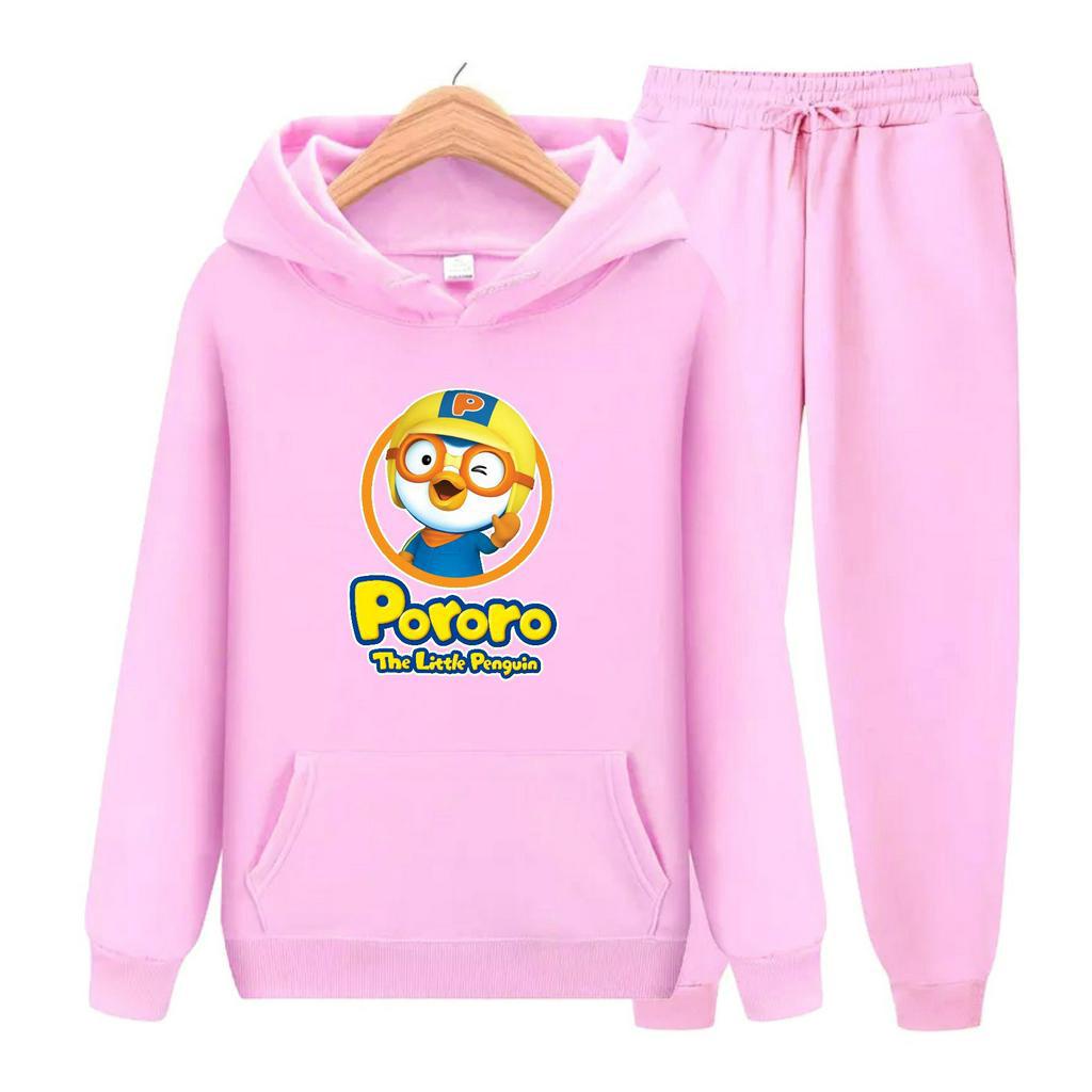 FenishaStore PORORO LITTLE PENGUIN Sweater Hoodie Atasan Dan Setelan Anak  Usia 4-14 Tahun Bisa Bayar Ditempat COD