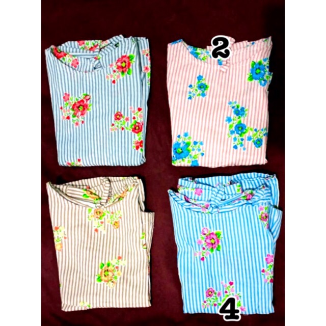 Mini dress tunik flower kids lengan panjang anak perempuan 2-4 tahun bahan katun nablfashion