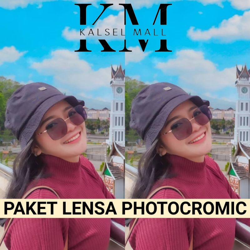 Kacamata Fotokromik Anti Radiasi Lensa Berubah Warna Hitam Original Frame Besar Kotak Antiradiasi Pria Wanita Korea Korea 2 In 1 Potokromik Photochromic Fotocromic Potocromic Kcamata Photo Foto Cromic Fotokromik FTK6