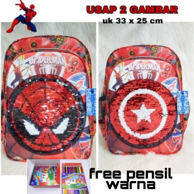 Tas sequen tas spiderman tas sequen 2 gambar