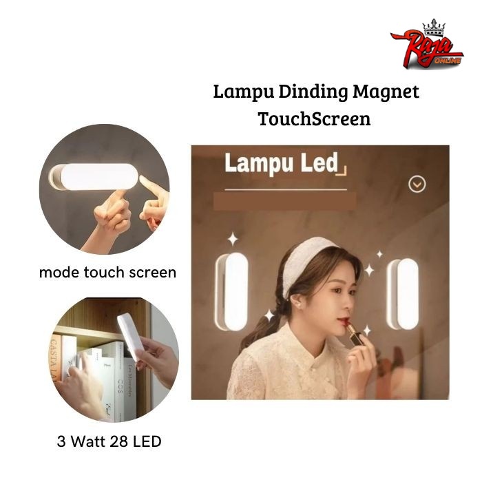 HD12- WALL LAMP LED Lampu Dinding Magnet 3 Watt 28 LED