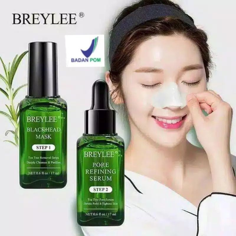 Breylee Pengangkat Komedo Breylee Step 1 Blackhead Masker Breylee Step 2 Pore Minimizer Serum 17 Ml ORIGINAL