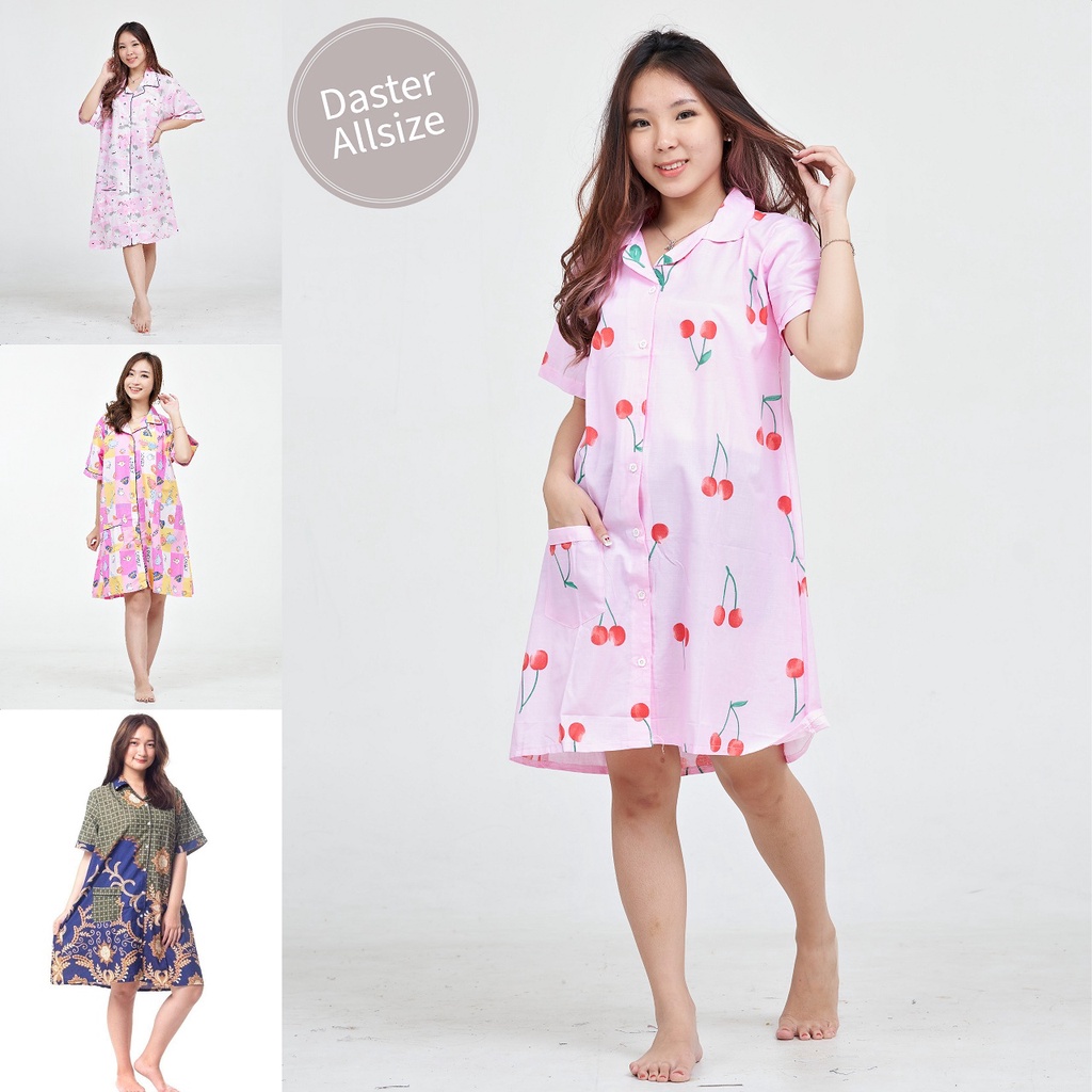 IZANY Piyama Daster allsize L Katun Eropa Premium New Arrival Non List